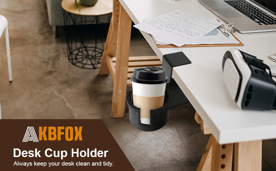 Desk Cup Holder 180° Rotating Under Table Cup Holder AntiSpill Water