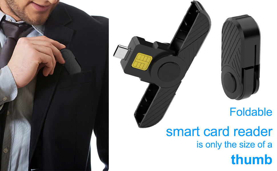 USB C DOD Military USB Common Access CAC Smart Card Reader