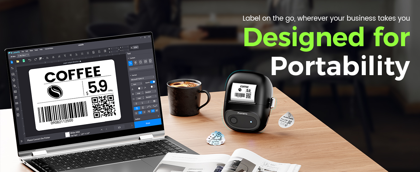 Bluetooth label maker