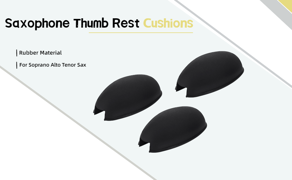 3Pcs Saxophone Palm Key Risers Saxophone Thumb Rest Cushions Sax Finger