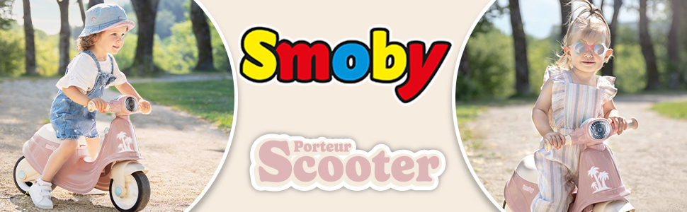 smoby porteur scooter rose jouet roulant enfant outdoor