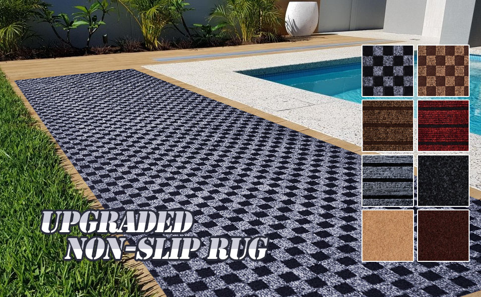 ANTPOP Runner Rug 4ft x 10ft Outdoor Indoor Runner Rugs with Rubber Backing Washable