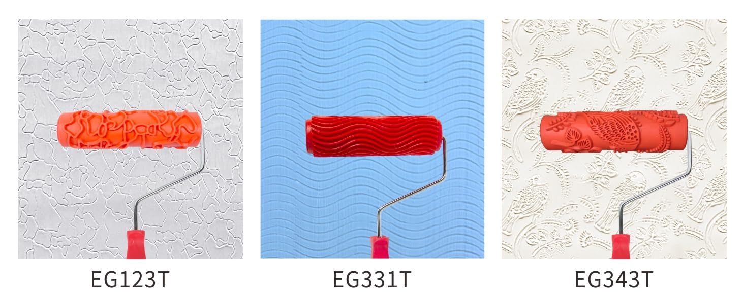 7'' Patterned Paint Roller for Wall Decoration Classic Brick Embossing