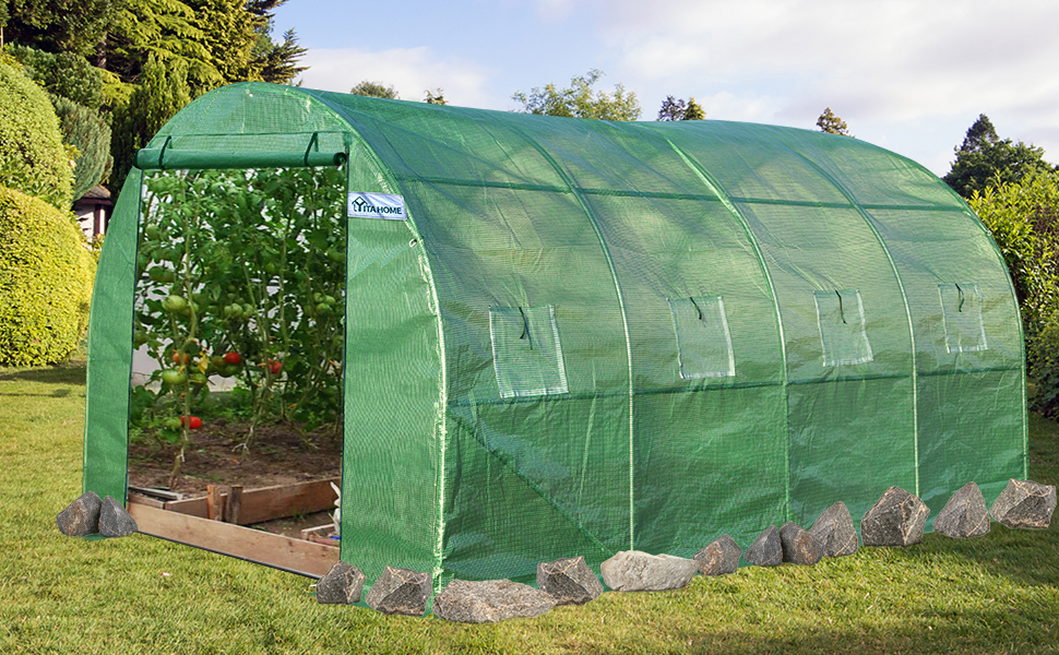 YITAHOME 13x8x6.5ft Heavy Duty Greenhouses Large Walkin