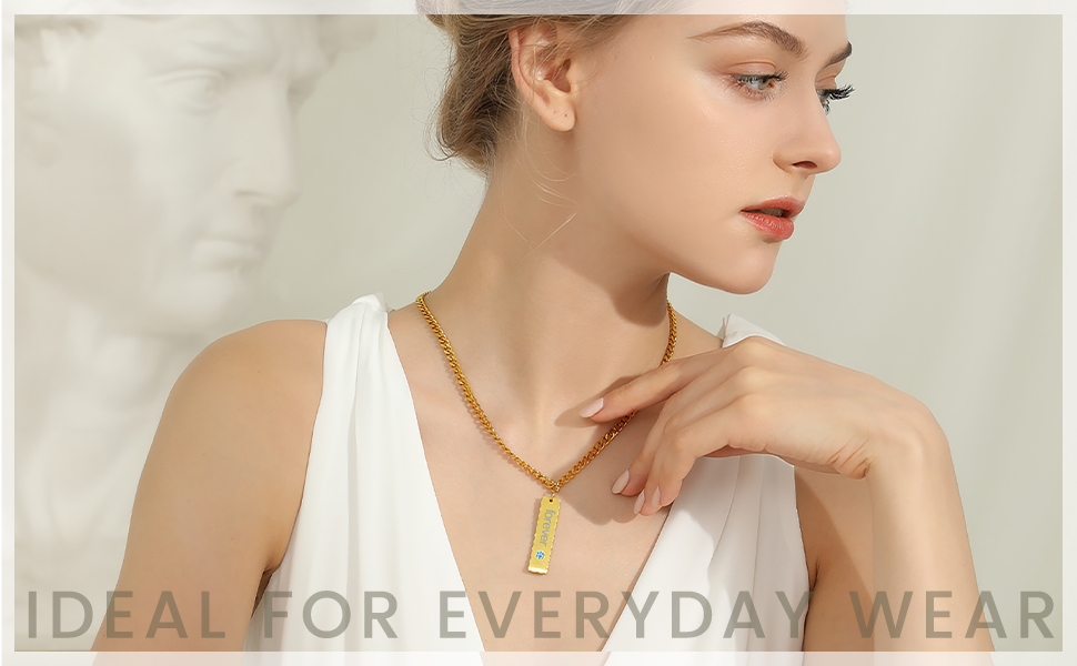 Personalized Birthstone Name Necklaces for Men