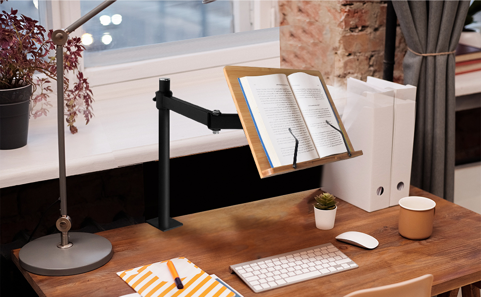 Book Stand Height Adjustable wishacc Large Table Side