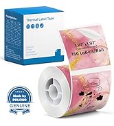 POLONO Thermal Labels for PM220S Label Maker,50x50mm,Pink Yellow Gradient