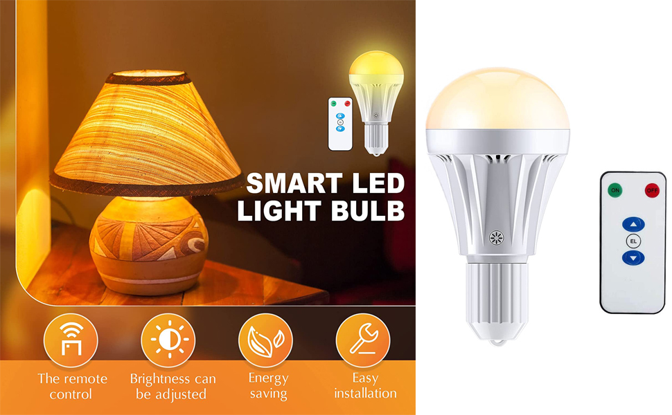 Esenlong 7W E27 Emergency LED Bulb Rechargeable Smart Emergency Bulb