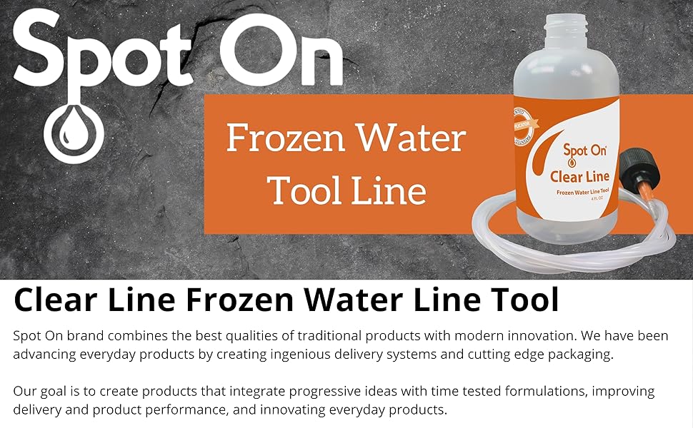Clear Line - Frozen Refrigerator Water Line Tool - Patented Innovative New System - Large Hot Water Reservoir - 36 inch Firm Flex Tube - Made in The USA 2 First