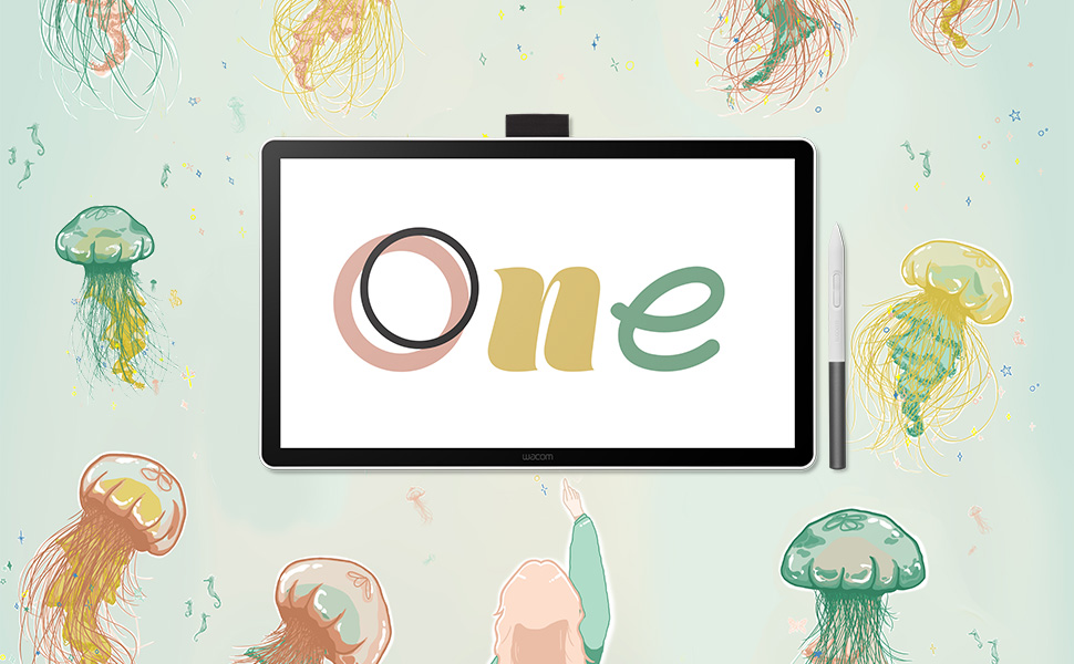 Wacom One 14 drawing tablet with screen