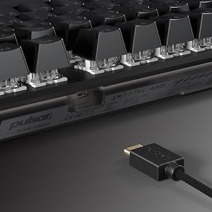 Pulsar PCMK Mechanical Gaming Keyboard Barebone Black with detachable USB-C Cable