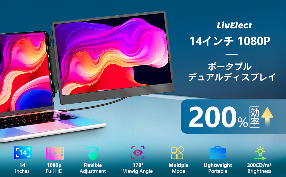 Amazon.co.jp: 14イン ノートパソコンモニター デュアル