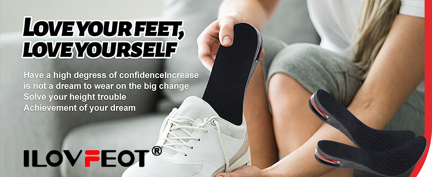 Height Increase Insoles,Height Insoles with Air Cushion
