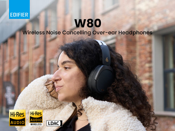 Edifier W80 ワイヤレスヘッドホン ブラック EDIFIER W80 | Edifier