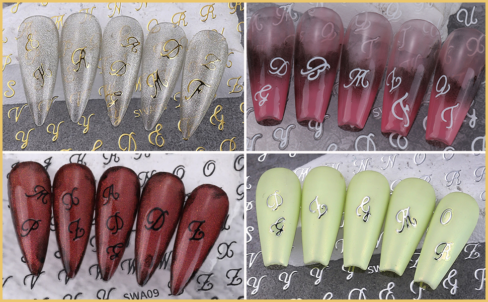 letter nail stickers
