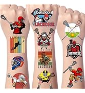 Yoyuspy Lacrosse Temporary Tattoos Bulk - 200+ Lacrosse Temporary Tattoo Kids Party Decorations S...