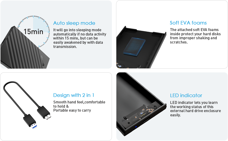 auto slip mode ssd enclouser