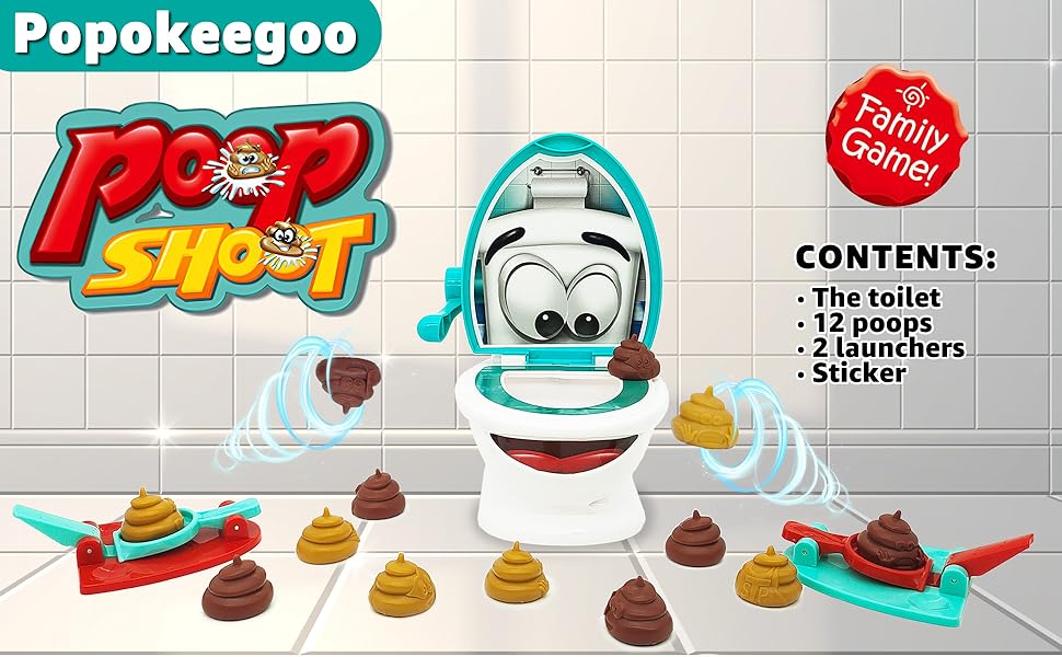 Popokeegoo Shoot The Poop, Funny Creative Family Game, for