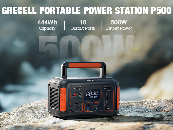 Amazon.com : GRECELL 500W Portable Power Station 444Wh Solar