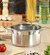Daniks Modern Batterie de Cuisine INOX avec Couvercles en Verre - 6 Pièces, Tous Feux Dont Induction - Poignées en Silic Bd42dd44 6d1d 4ece 901c 8eff61bab288. CR39,0,1368,1500 PT0 SX166 V1