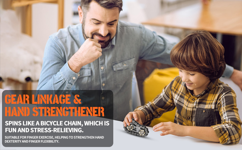 Sprockets Fidget Spinner Toy Kids Adults Metal Bike Chain Fidget Boys Girls 5 6 7 8 9 10+11 12 Gift