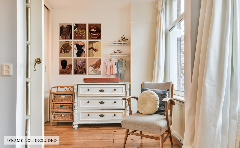 black women art black art wall decor for bedroom black girl canvas wall art black girl art