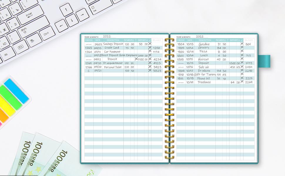 RegoldenBook Check Registers for Personal Checkbook