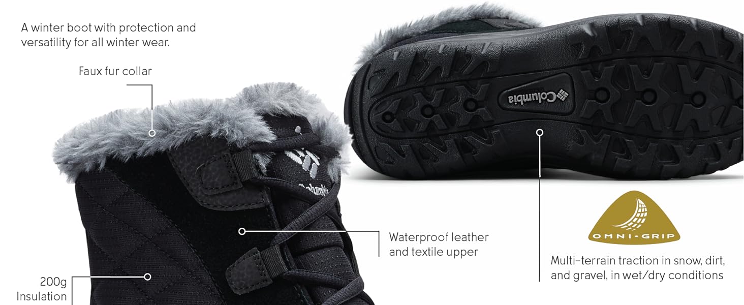 Snow boots with great traction, Omni-Grip