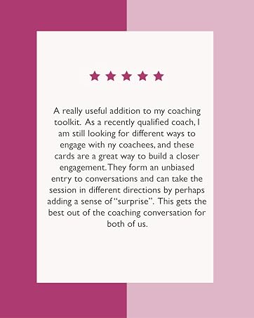 Pink and purple client testimonial