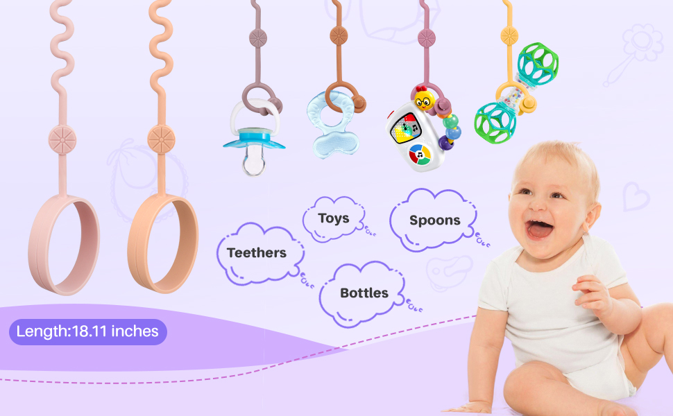 Silicone Baby Tether Pacifier Clip