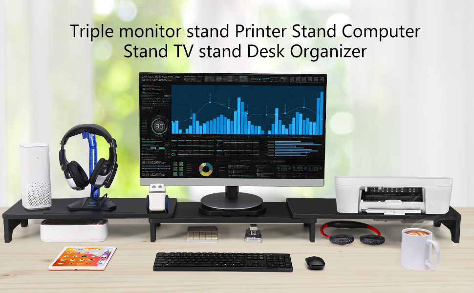 SIGFINN Monitor stand, fixed height - bamboo veneer