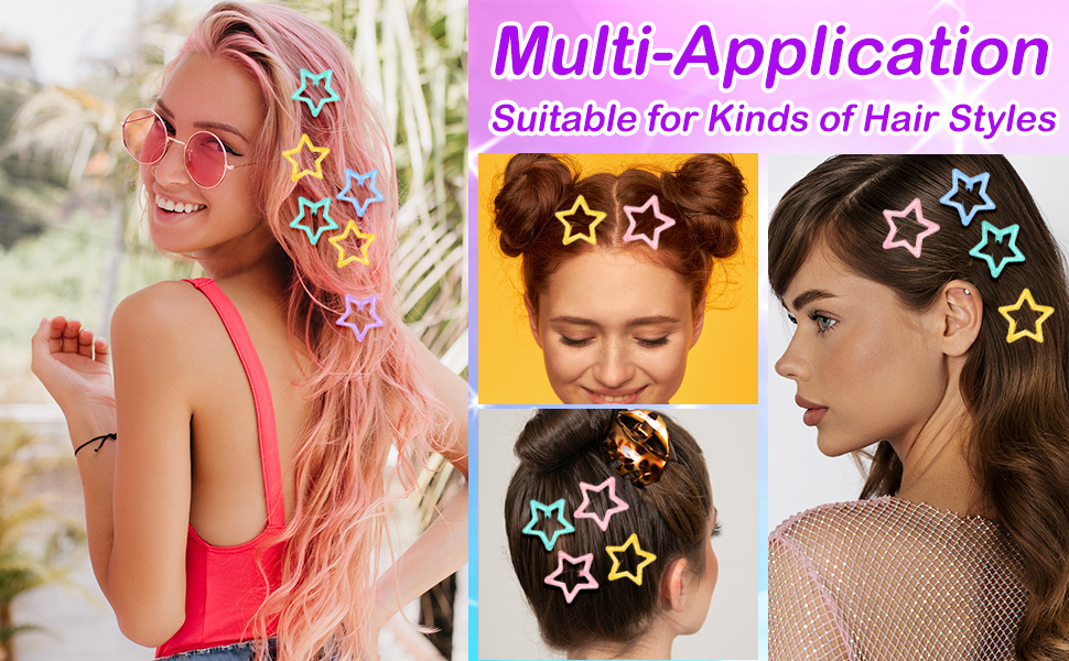 Star Clips Hair For Girls