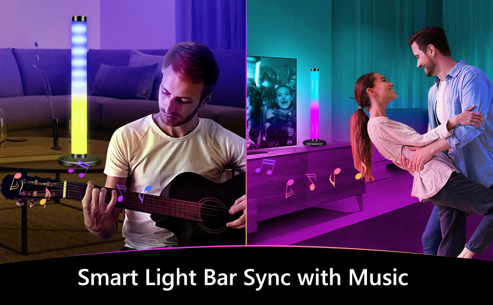 LanSuper Smart LED Light Bars, 17" RGB Gaming Lights Bar with 16