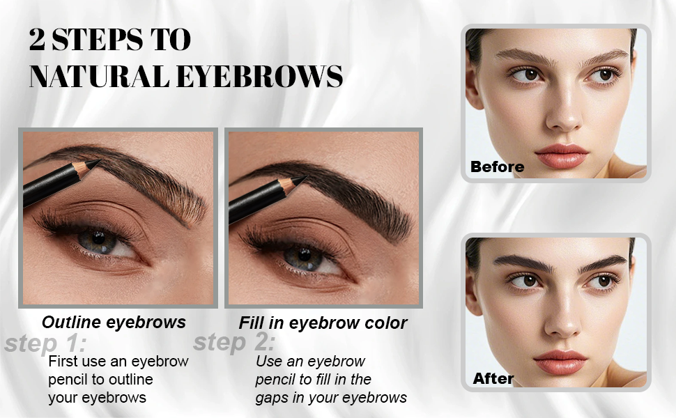 6pcs eye brow pencils