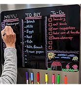 Premium Magnetic Wet/Dry-Erase Blackboard for Refrigerator (Fridge Chalkboard) - 17.5