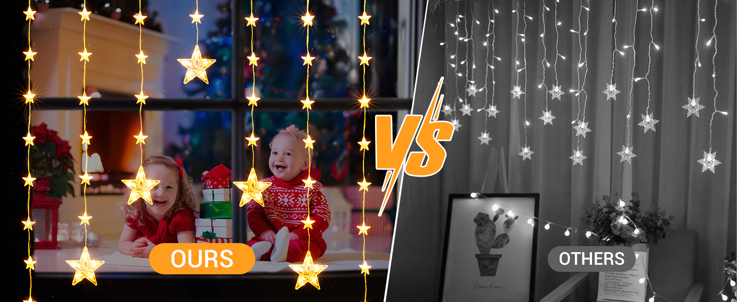 Curtain string lights