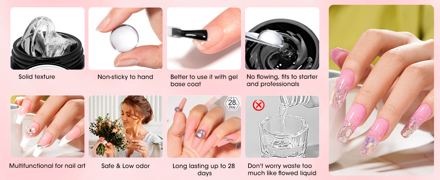 solid builder gel for nails 3d gel