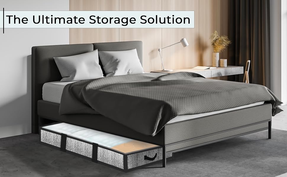 Cyntella Underbed Storage, Pack of 2 90L Under Bed Storage Boxes with