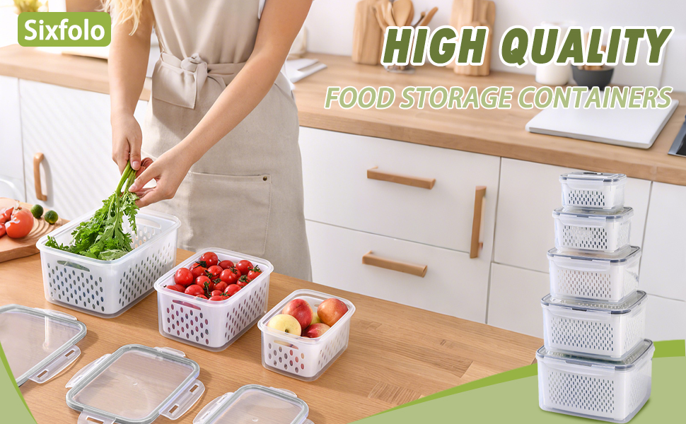 a woman putting food storage in a plastic container