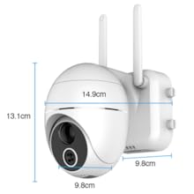 HiKam R9 Überwachungskamera Aussen Akku 10000mAh mit Solar 355°/120 ...