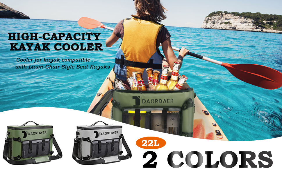 DAORDAER Kayak Cooler Bag,Waterproof Seat Back Cooler for