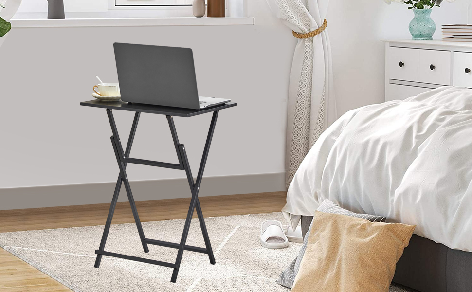 KELERDUN TV Trays Tables Set of 2, Folding TV Dinner Trays