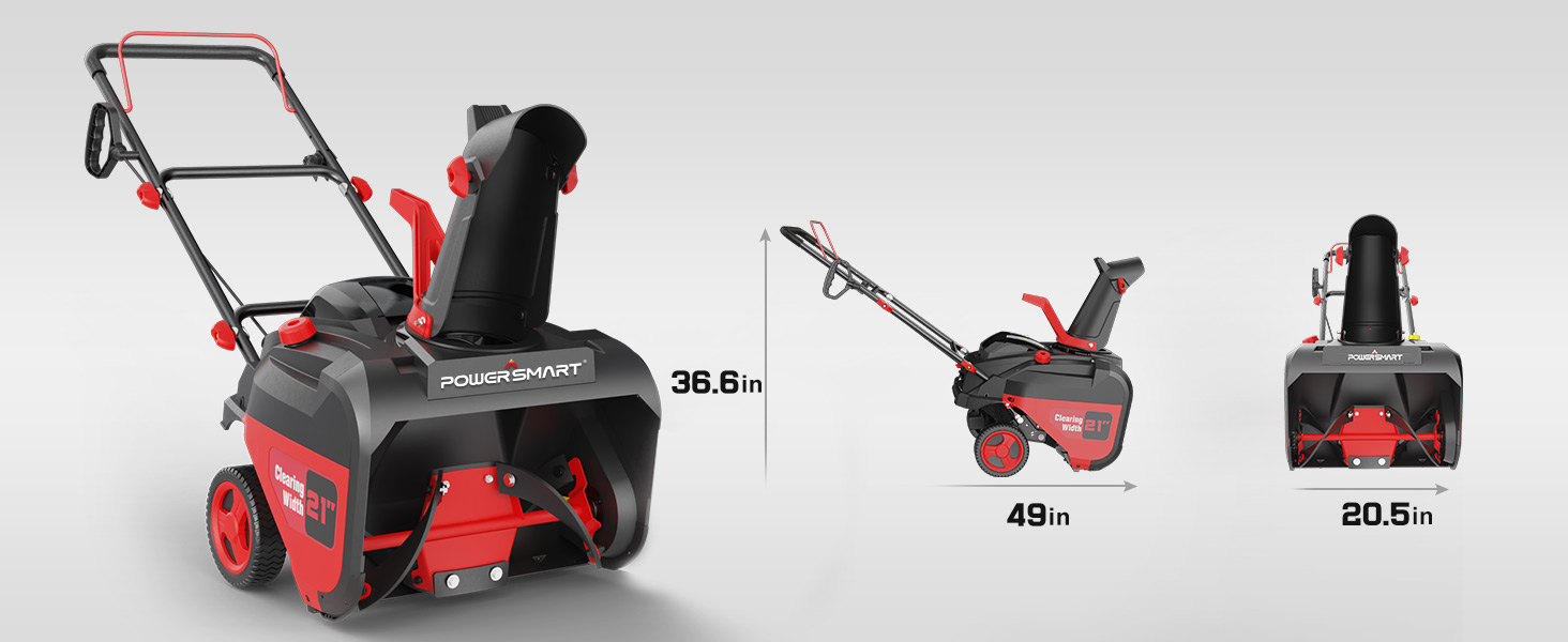 PowerSmart 21 Inch Snow Blower Gas Powered, 212cc 4Stroke