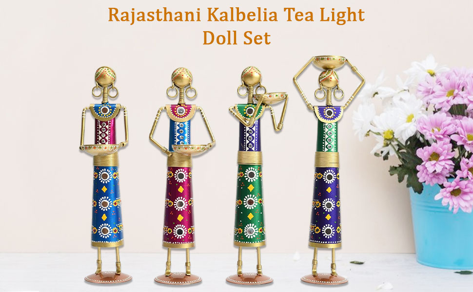 Rajasthani Kalbelia Tea Light Doll Set  SPN-JGSP