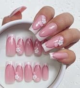 Press on Nails Set – 96 PCS Long Square Fake Nails with 12 Sizes, 4 Trendy Designs Including Fren...