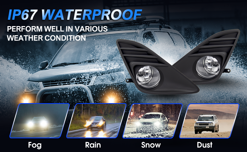 SPIEGEER Fog Lights for 2012 2013 2014 Toyota Camry