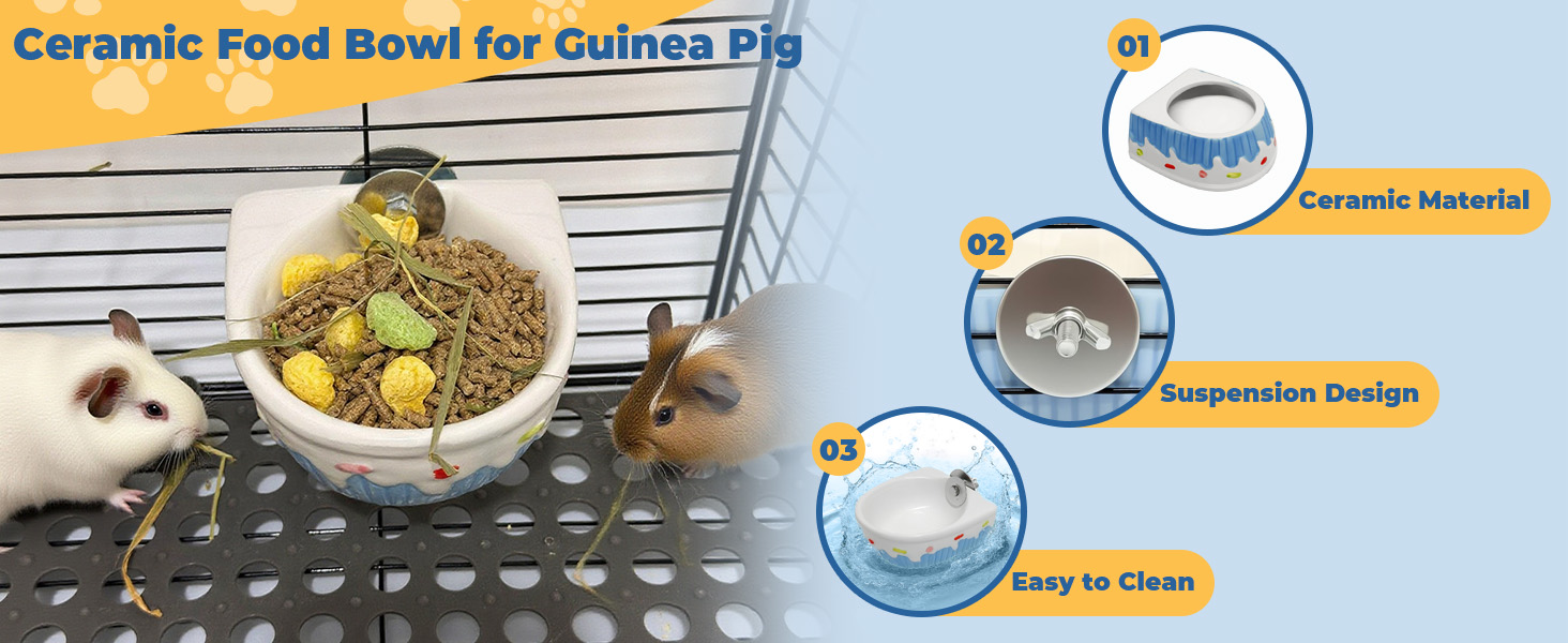 guinea pig bowls for cage
