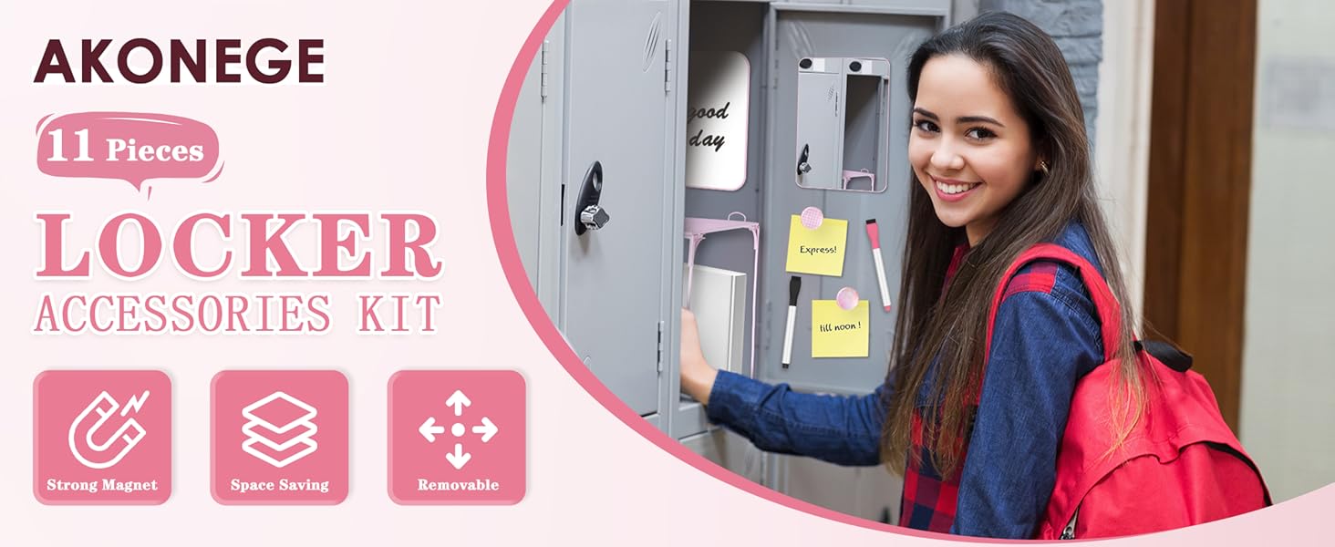 Back to School Essentials Locker Organizer & Decorations for Girls