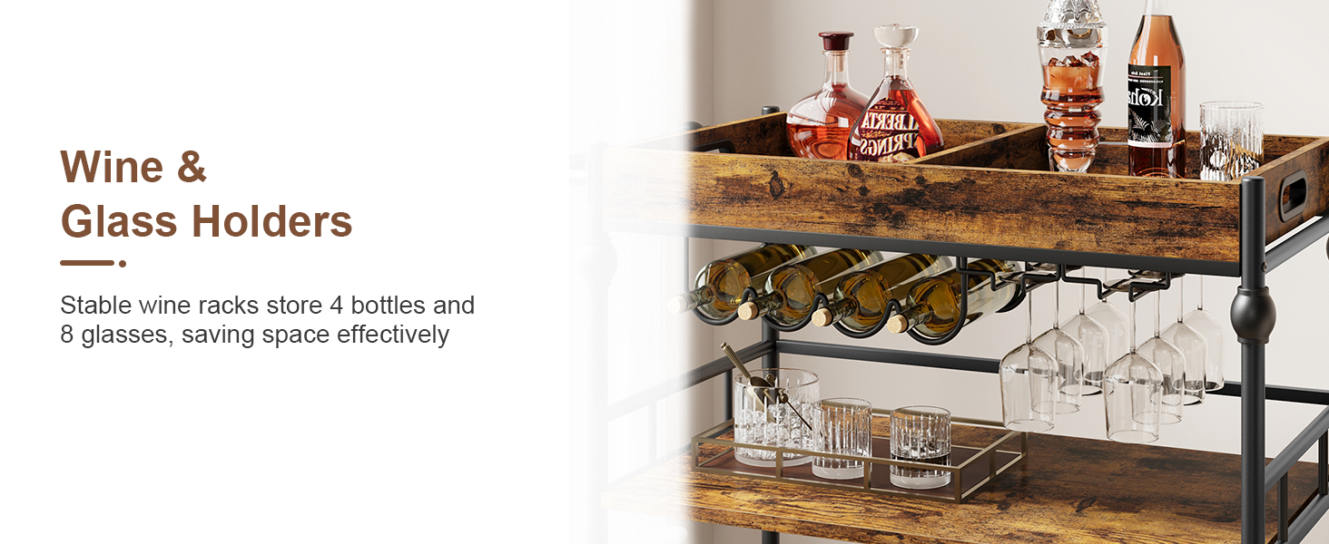 Roman column bar cart