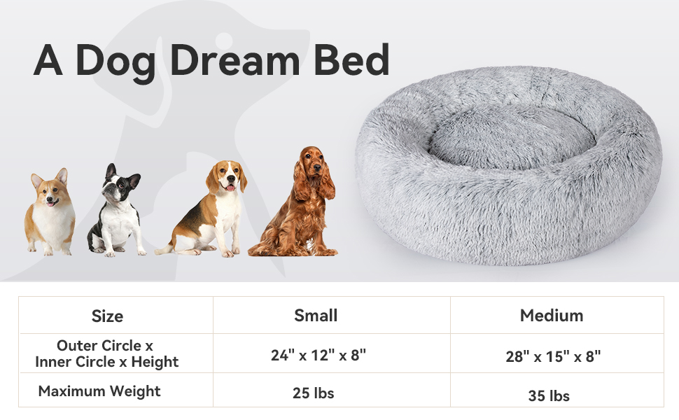 Somkaco Calming Dog Bed Anti Anxiety with Removable